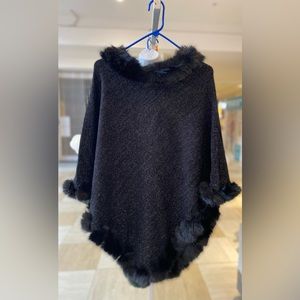 Women Shiny Poncho